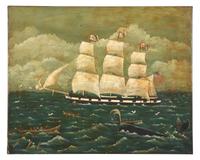 American School 20th Century, Whaling Scene