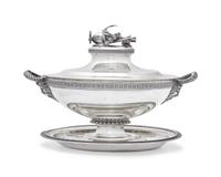 An Impressive Sterling Silver Presentation Tureen and Undertray Made for Admiral Francis H. Gregory (1789-1866)