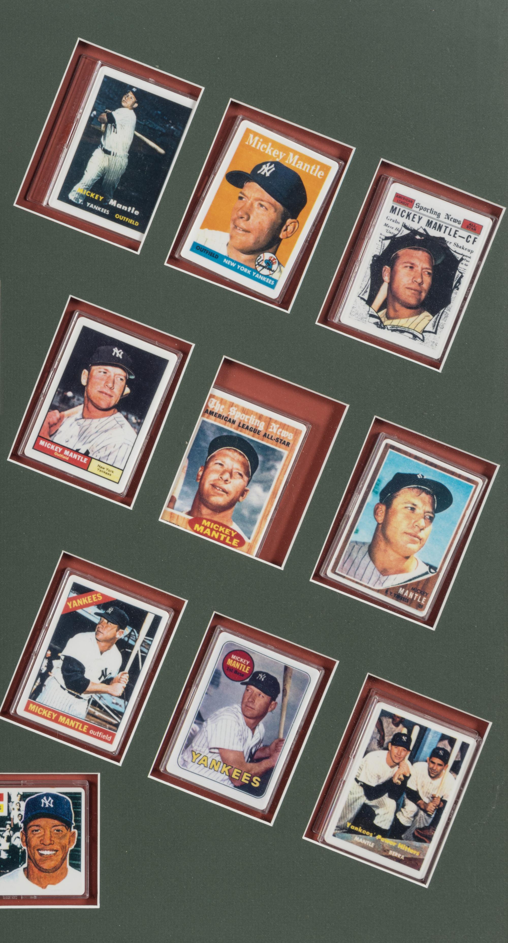 A Set of 1996 Danbury Mint Mickey Mantle Porcelain Baseball Cards