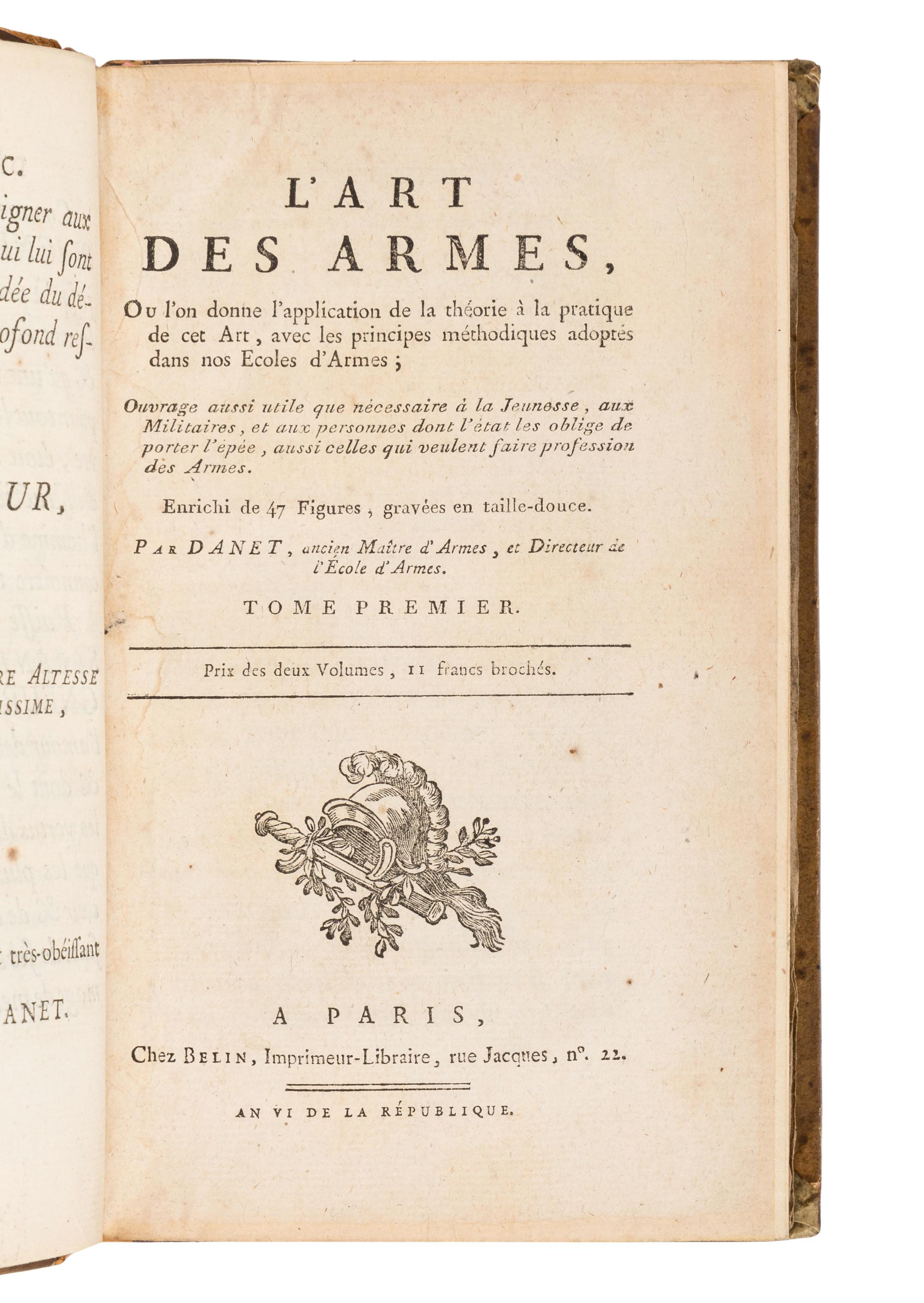 [FENCING]. A group of 5 French 18th- and early 19th-century works, comprising: