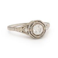Diamond and White Gold Ring
