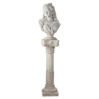 An Italian Carved Marble Bust of a Woman on an Associated Pedestal