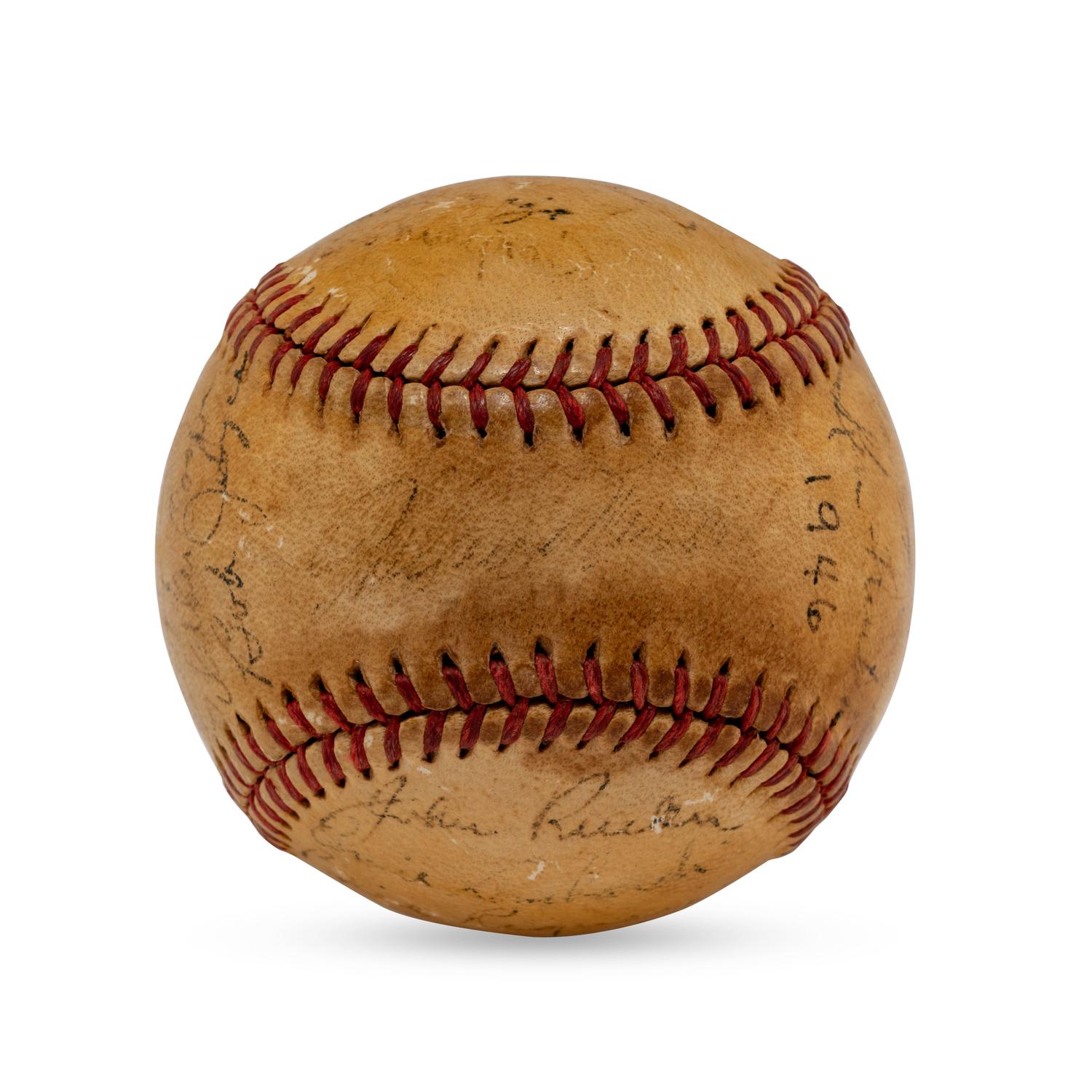 A 1946 New York Giants Team Signed Baseball Featuring Johnny Mize and Ernie Lombardi (JSA Letter of Authenticity),