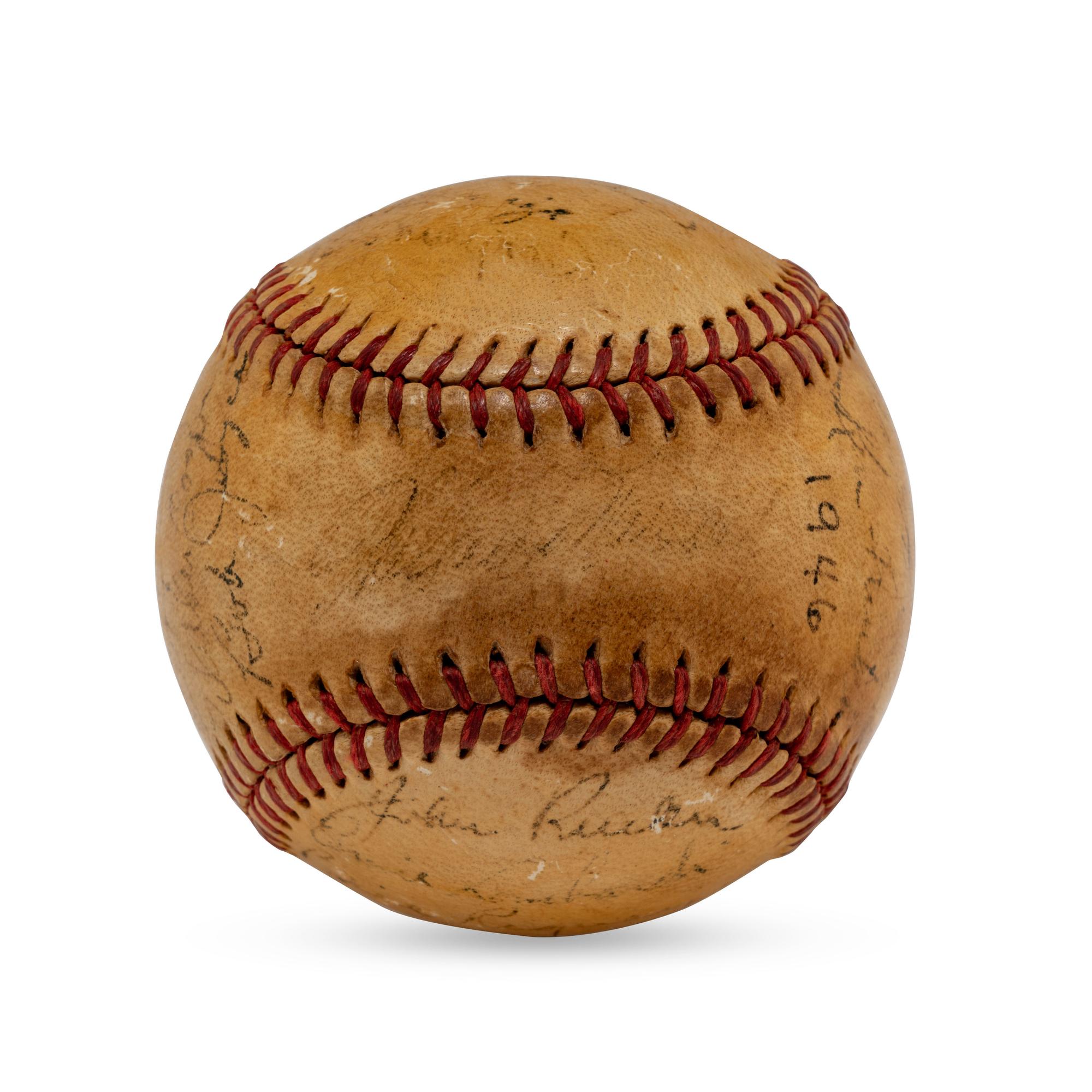 A 1946 New York Giants Team Signed Baseball Featuring Johnny Mize and Ernie Lombardi (JSA Letter of Authenticity),
