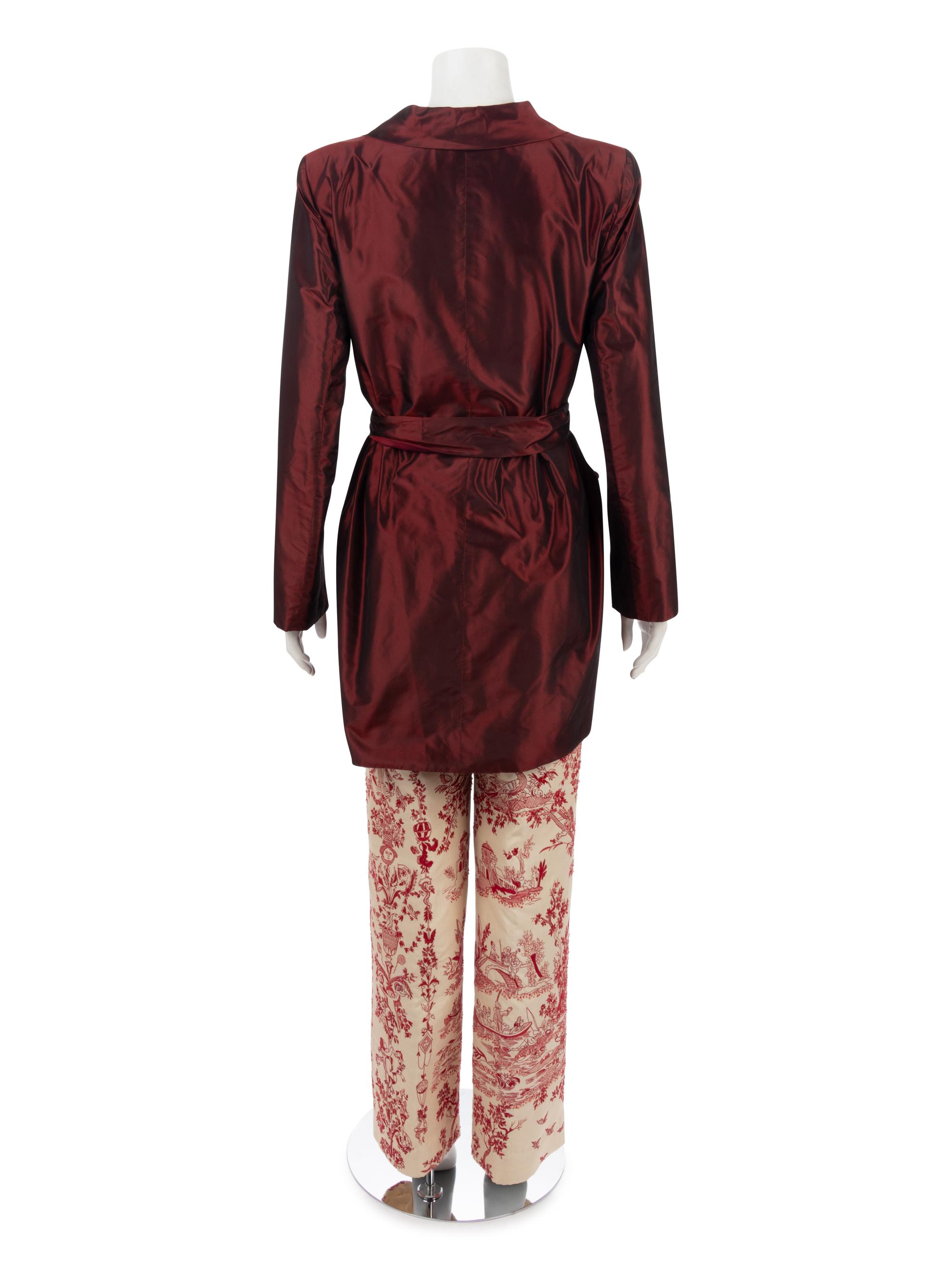 Oscar de la Renta Three-Piece Pant Ensemble