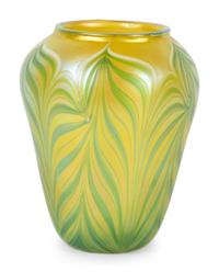 An Orient and Flume Iridescent Glass Vase