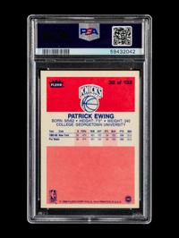 A 1986 Fleer Patrick Ewing Rookie Basketball Card No. 32 (PSA 6 EX-MT)