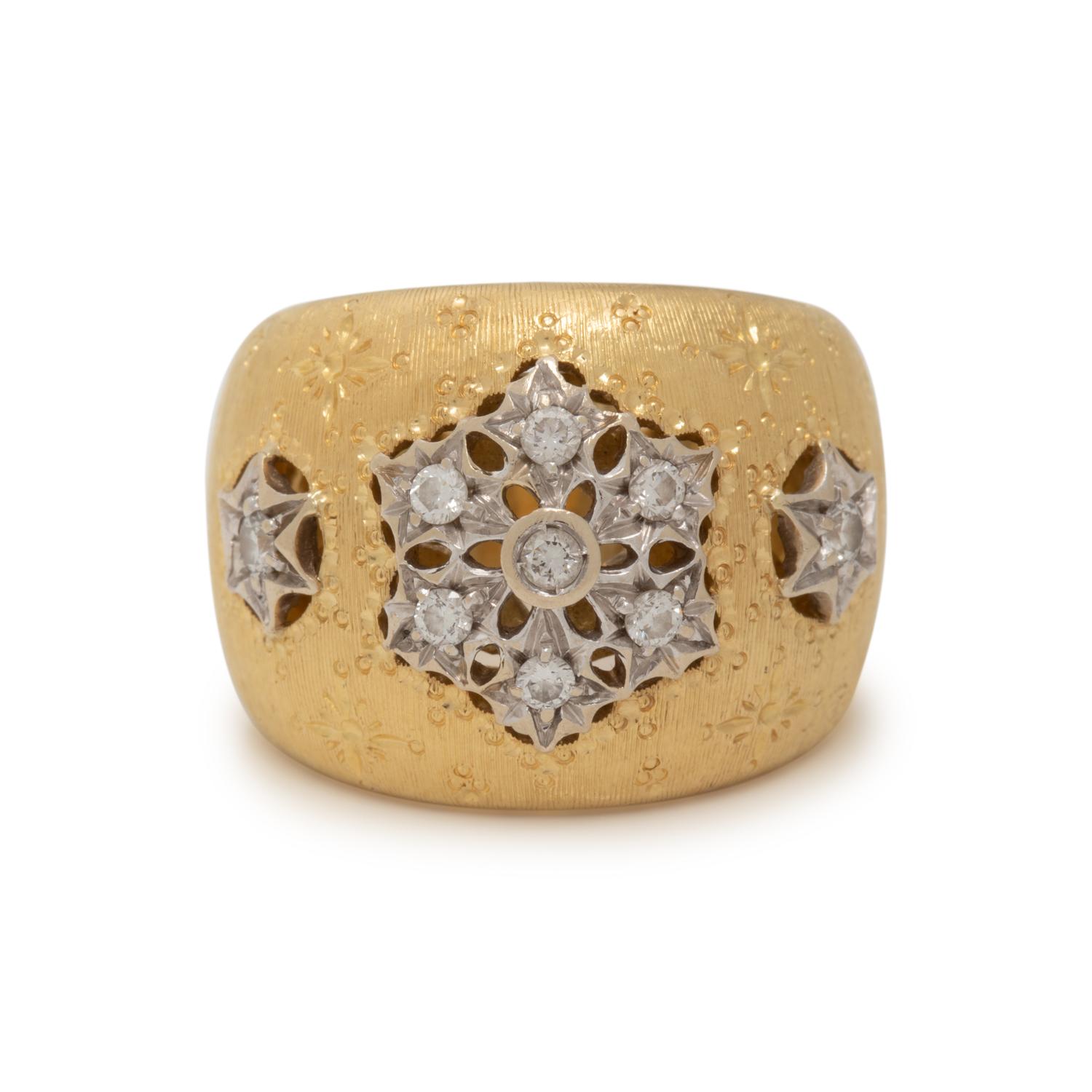 BICOLOR GOLD AND DIAMOND RING
