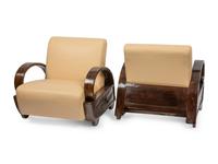 A Pair of Chinese Art Deco Club Chairs