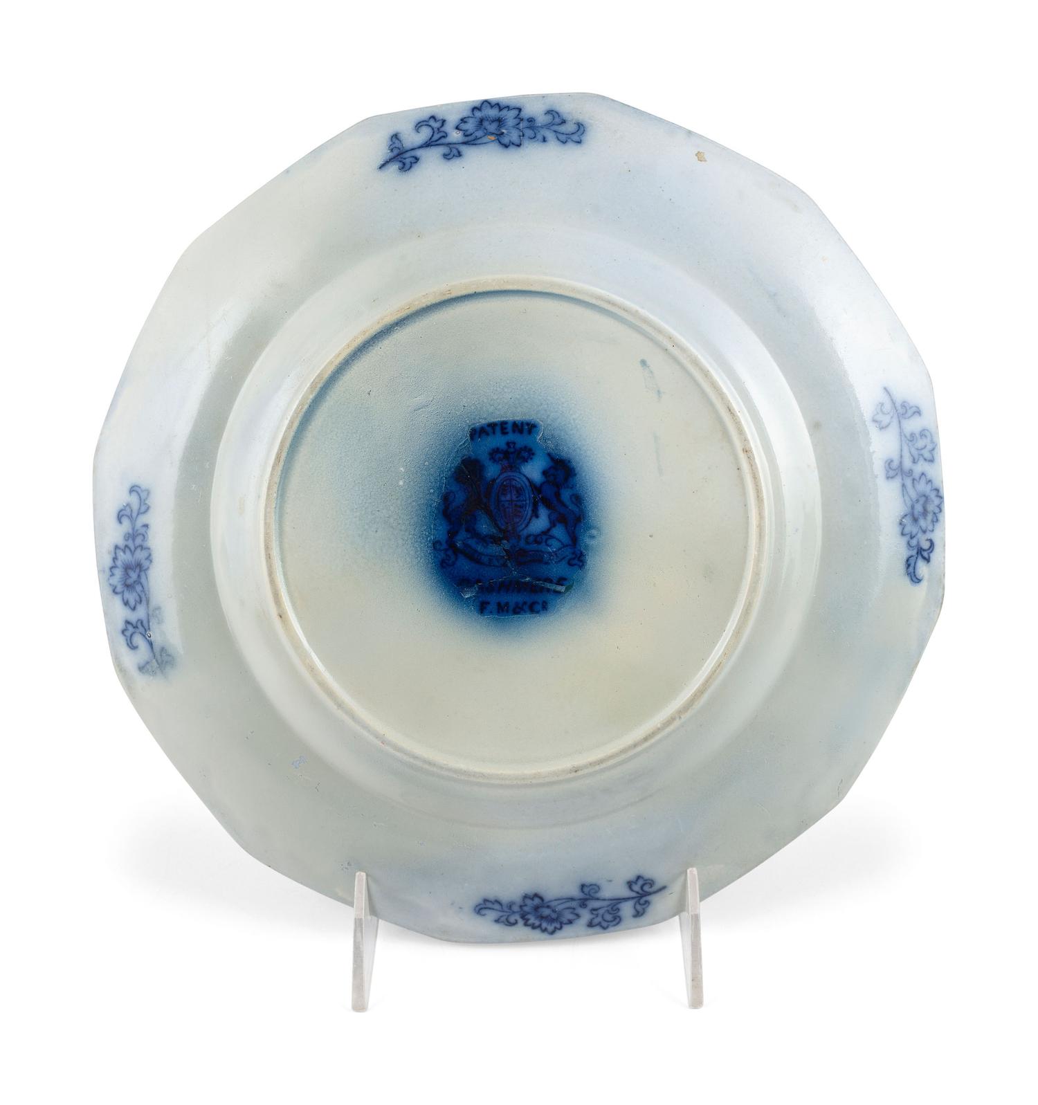 A Group of Flow Blue and Transferware Table Articles