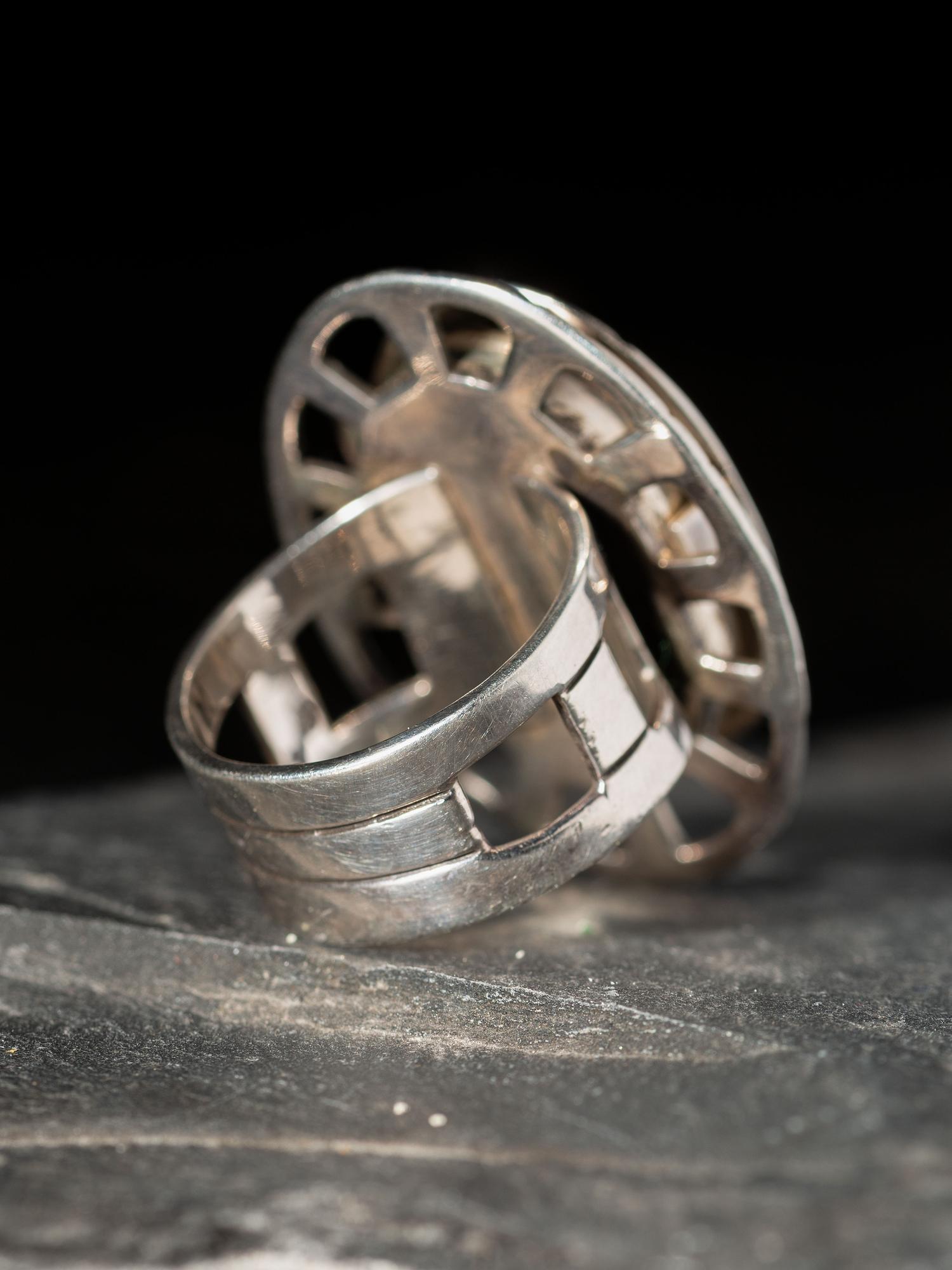 Sterling Silver Maskette Ring