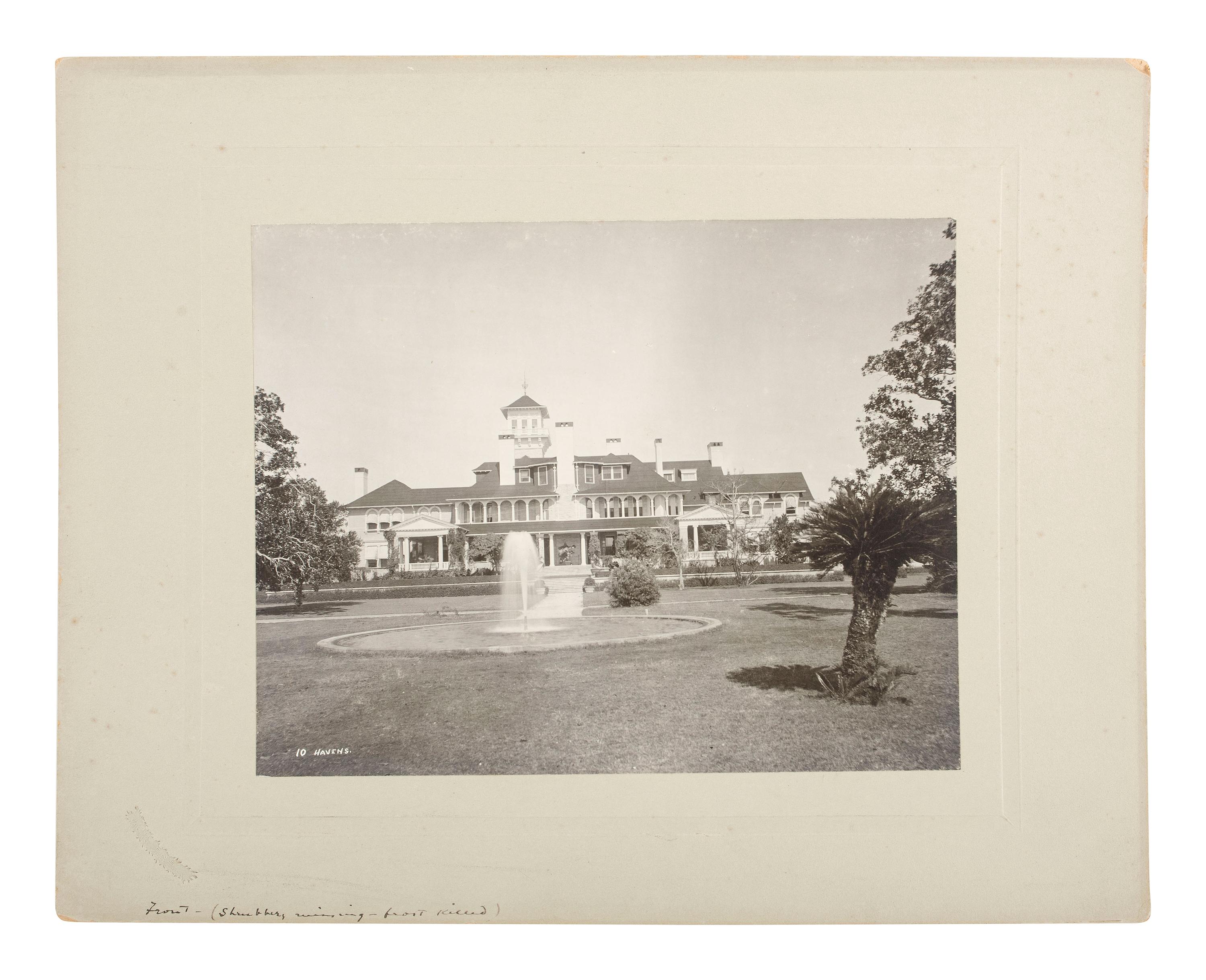 Thomas Carnegie [CARNEGIE, Thomas (1843-1886)]. HAVENS, O. Pierre (1838-1912), photographer. A group of 13 photographs of Thomas Carnegie's Cumberland Island, Georgia, estate. Jacksonville, FL: ca 1890s.
