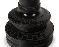 An American Carved and Ebonized Cherry Pedestal