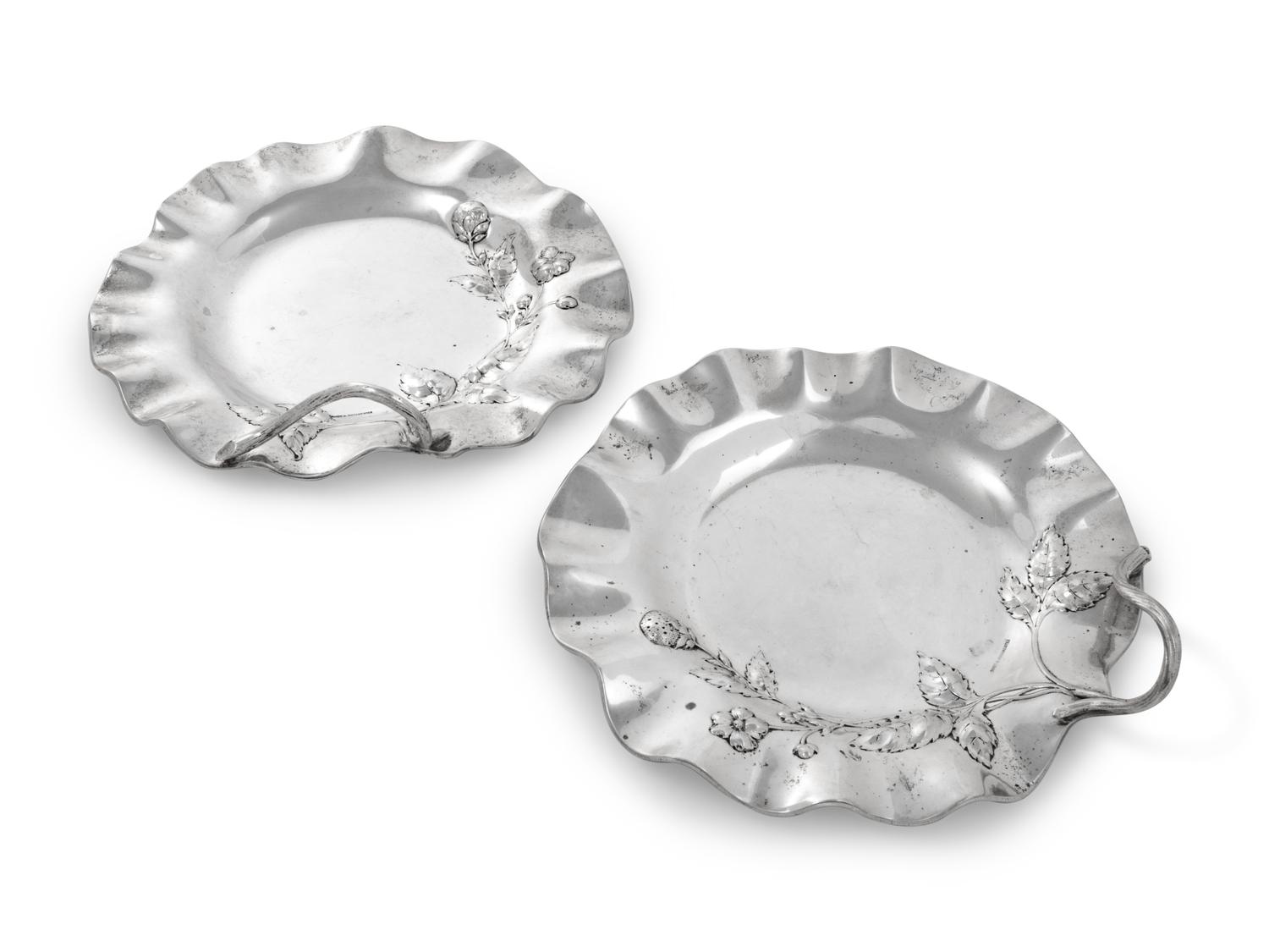 A Pair of Austrian Silver Sweetmeat Dishes
