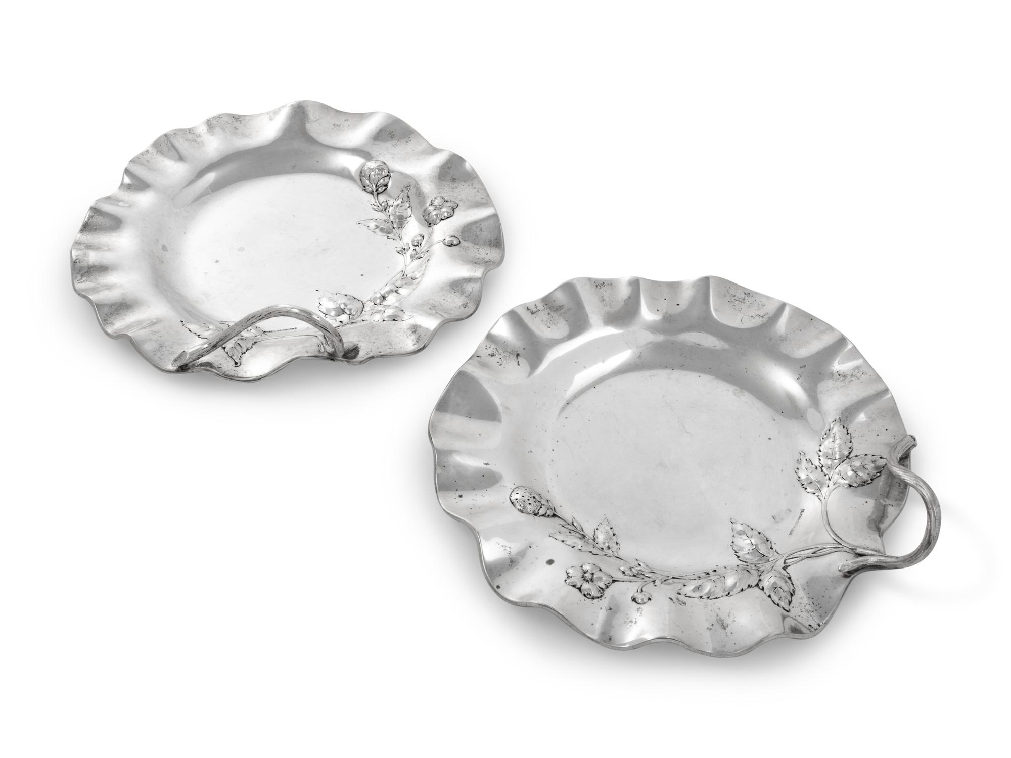 A Pair of Austrian Silver Sweetmeat Dishes