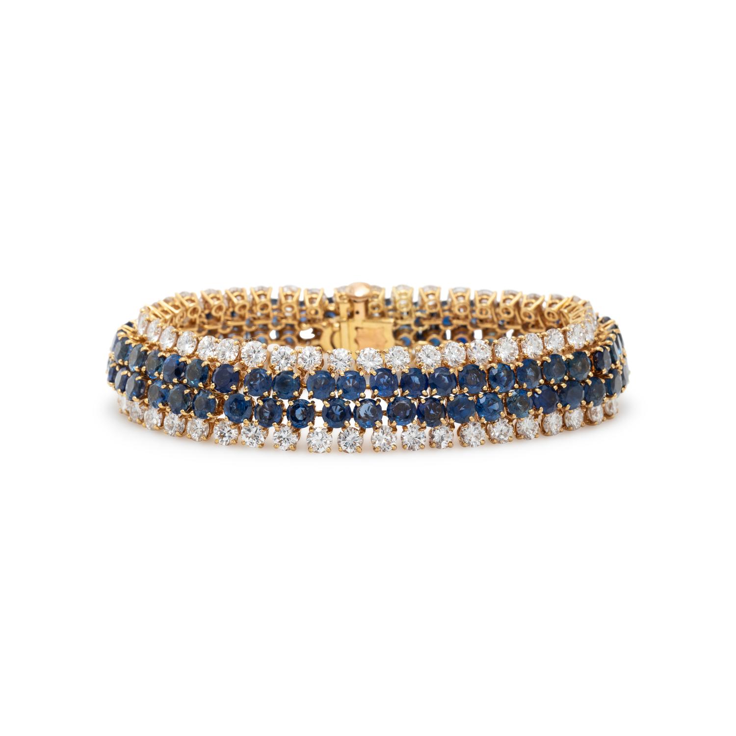 ANDRE VASSORT FOR GÉRARD, SAPPHIRE AND DIAMOND BRACELET