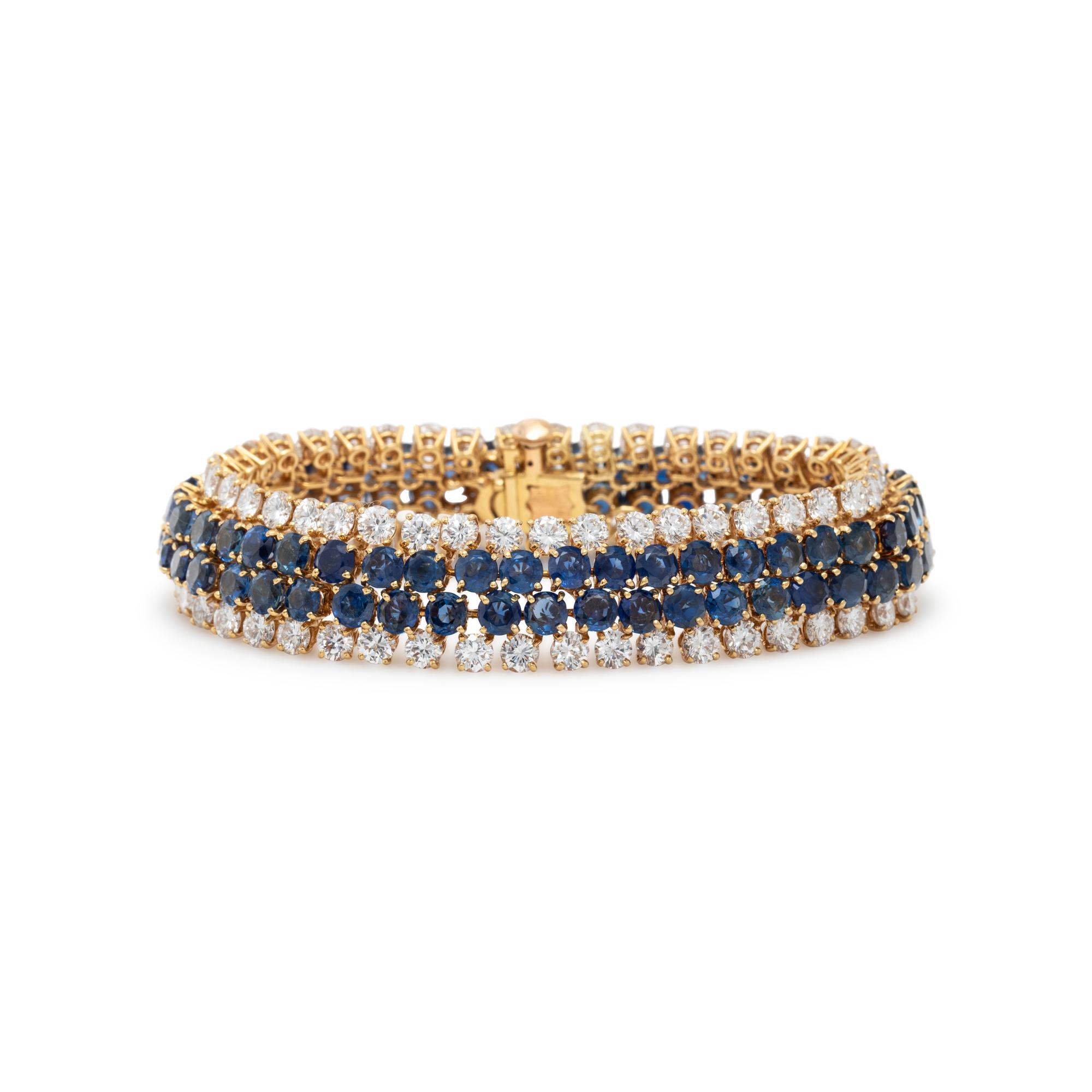 ANDRE VASSORT FOR GÉRARD, SAPPHIRE AND DIAMOND BRACELET