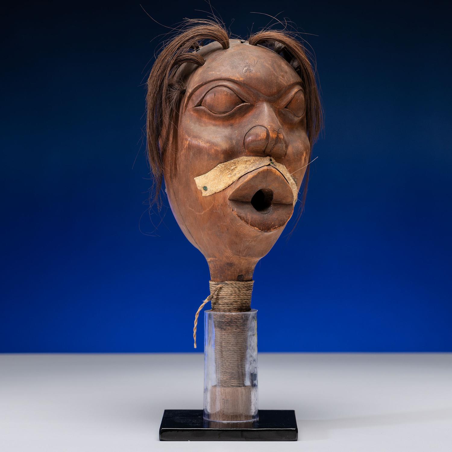 Tlingit Carved Effigy Rattle