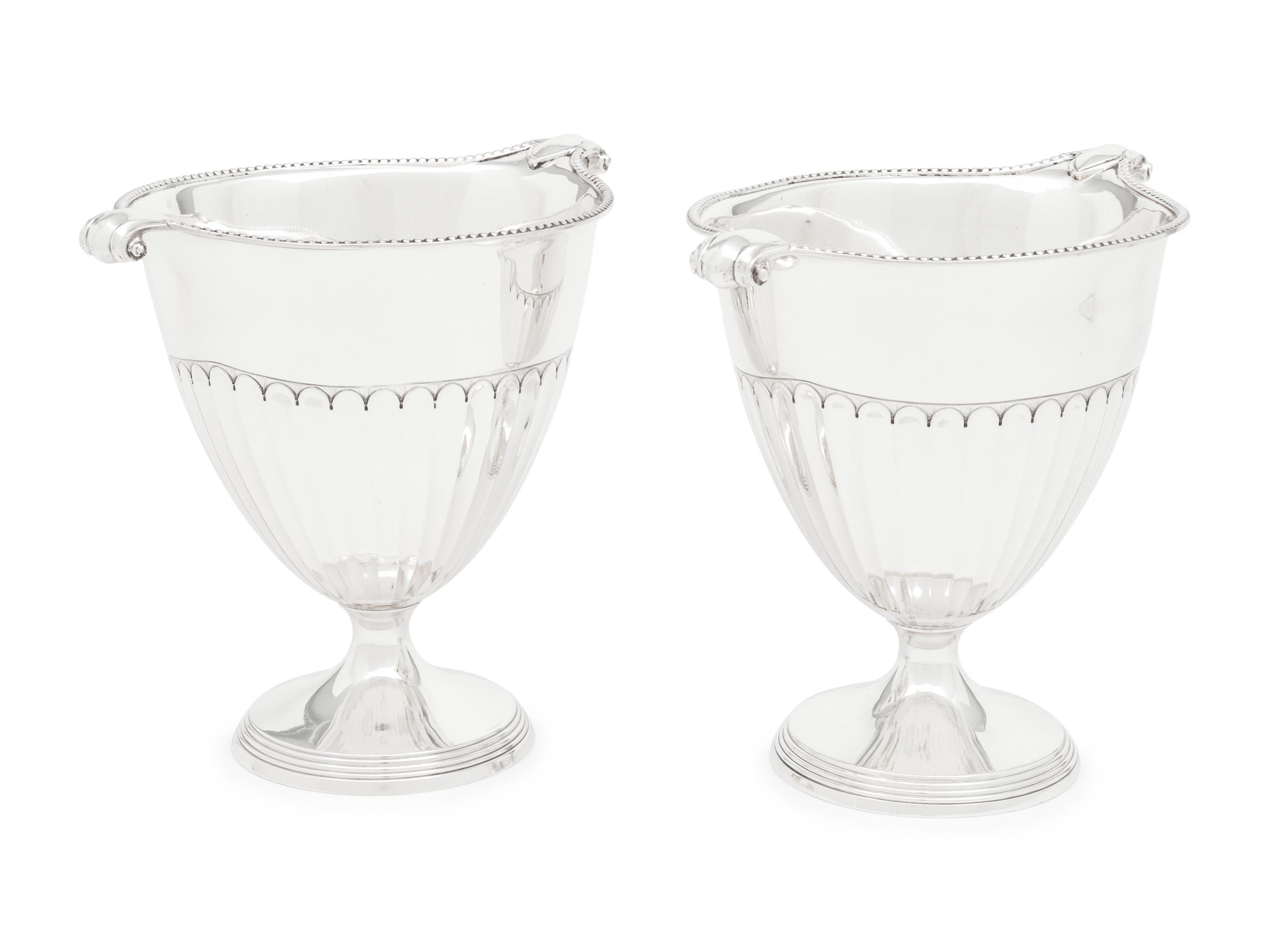 A Pair of English Silver Loving Cups