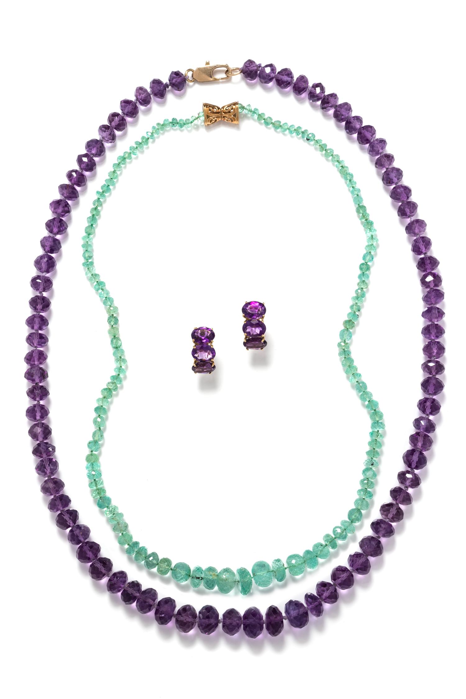A Collection of Yellow Gold and Gemstone Jewelry,