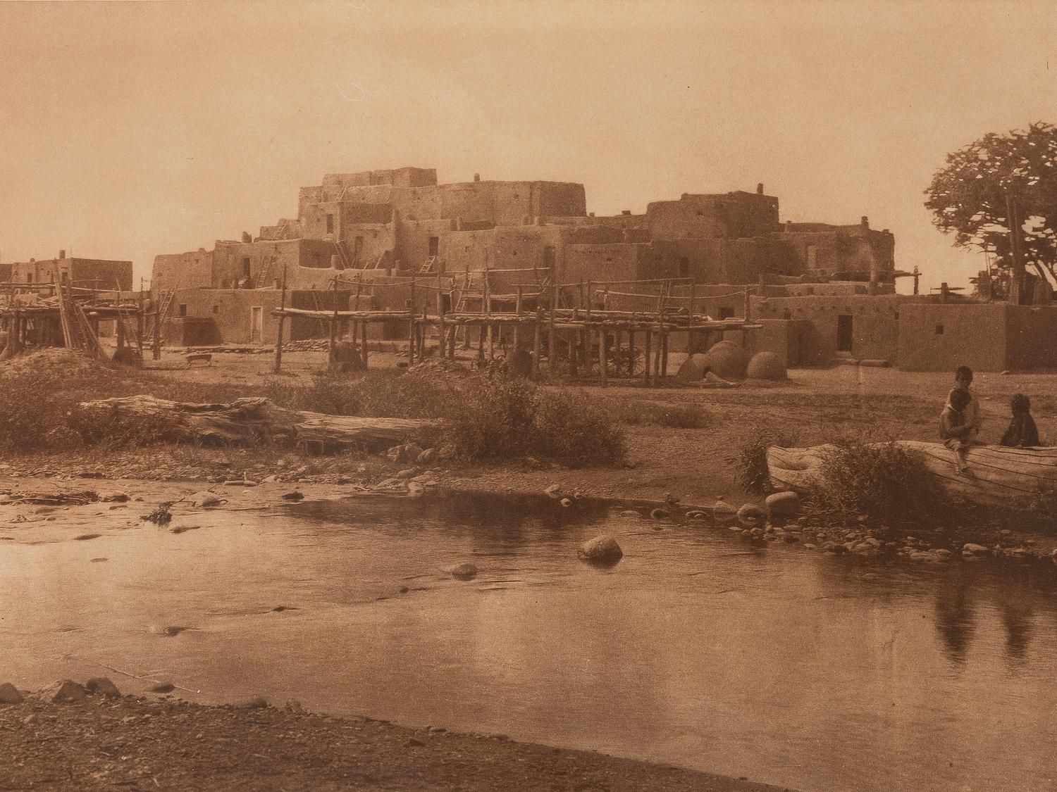 [NATIVE AMERICANS]. CURTIS, Edward (1868-1952). North Pueblo at Taos. (Plate 546, portfolio 16).