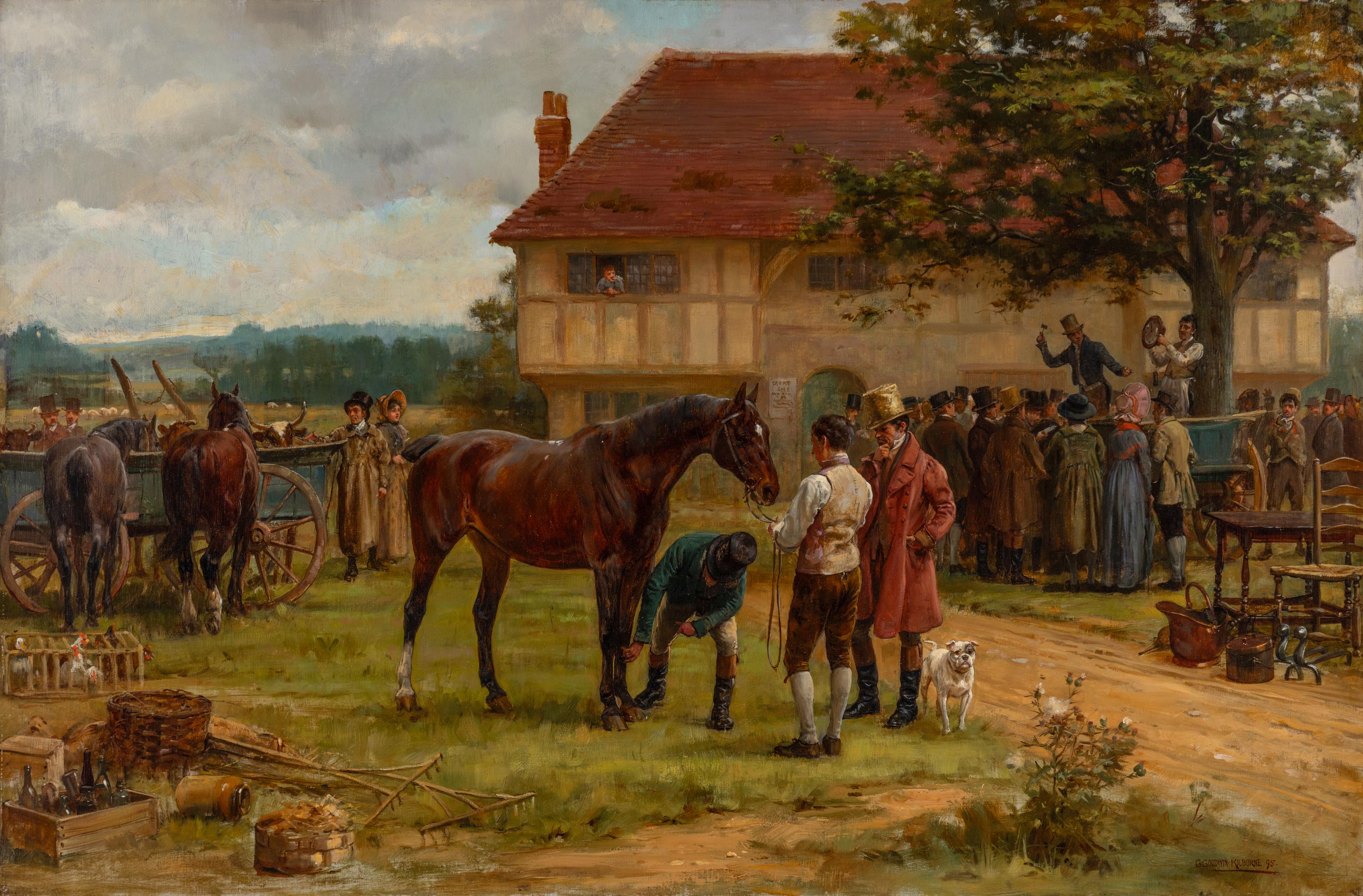 George Goodwin Kilburne (British, 1839–1924) — The Sale of the Squire's Goods, 1895