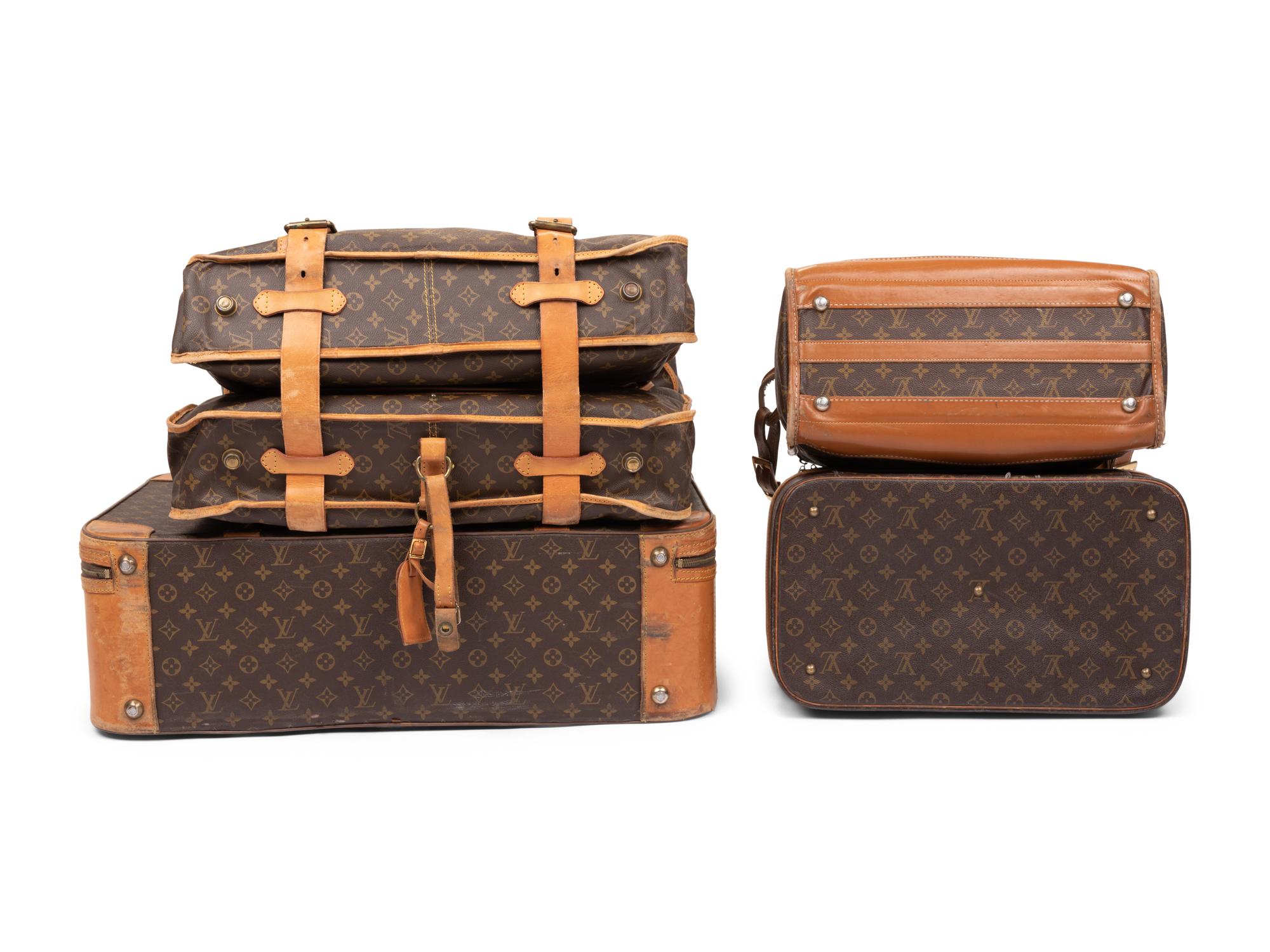 Four Louis Vuitton Luggage Pieces, 1970-80s