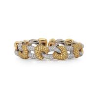 DIAMOND AND COLORED DIAMOND CUFF BRACELET