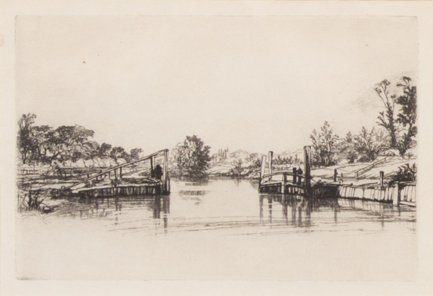 Seymour Haden, (British, 1818-1910), A Sunset in Ireland, Egham Lock, and The Three Sisters (a group of 3 etchings)