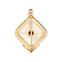 LAGOS, ROCK CRYSTAL QUARTZ AND GEMSTONE BROOCH