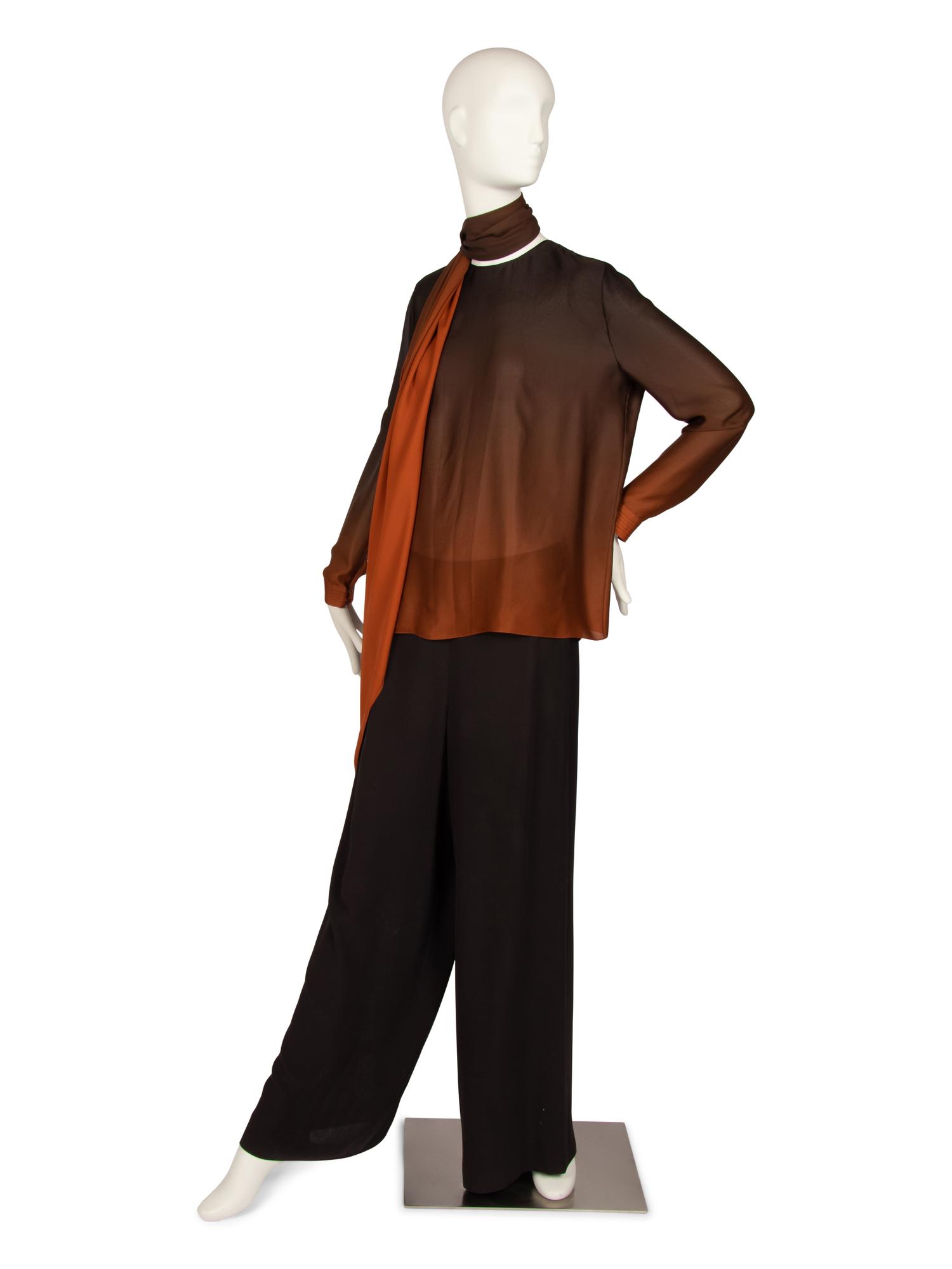 Loro Piana Leather-Trimmed Cashmere Shawl and Akris Three-Piece Ensemble