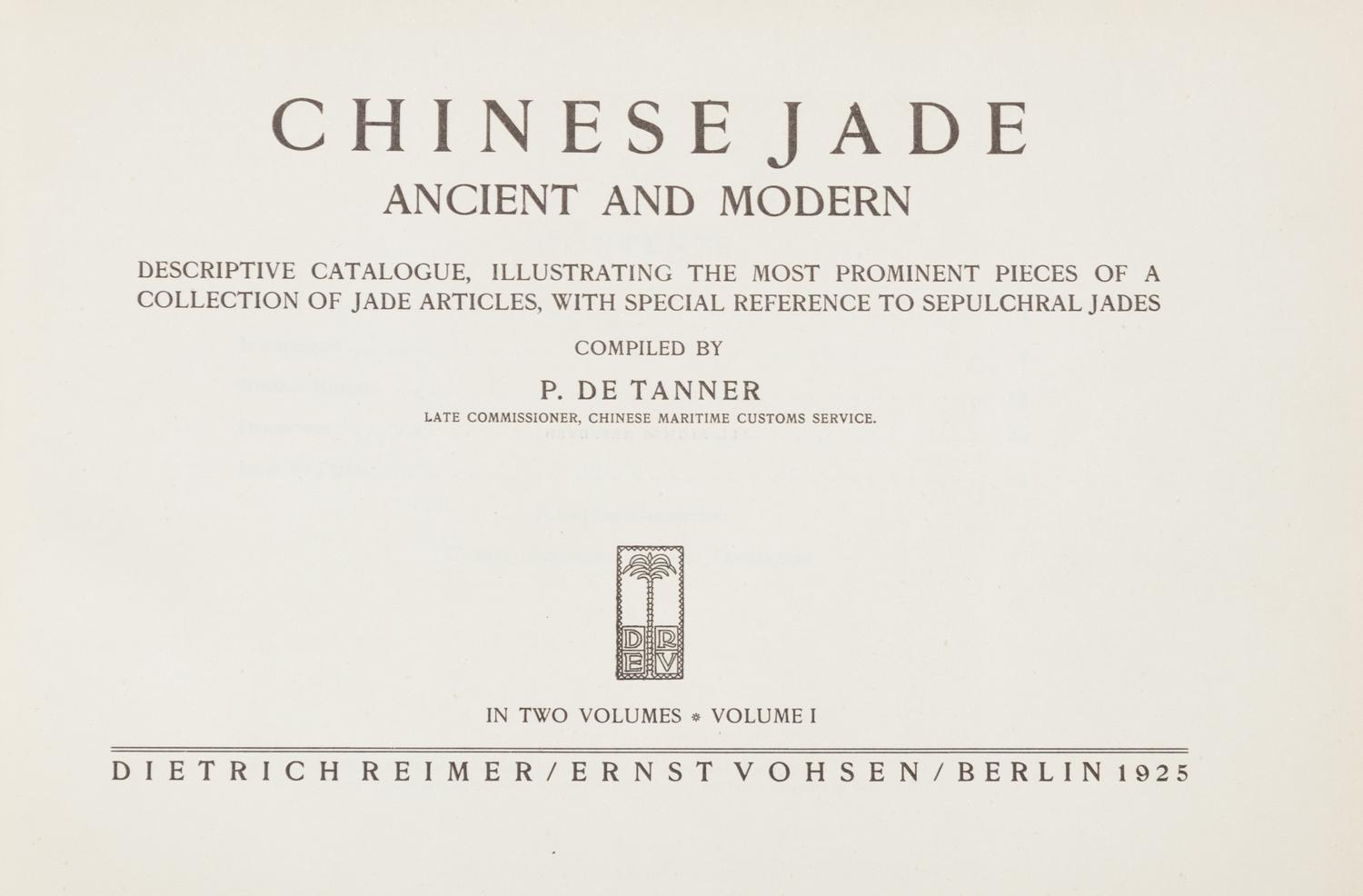 [CHINESE JADE] Two works in English and Chinese about jade, comprising: