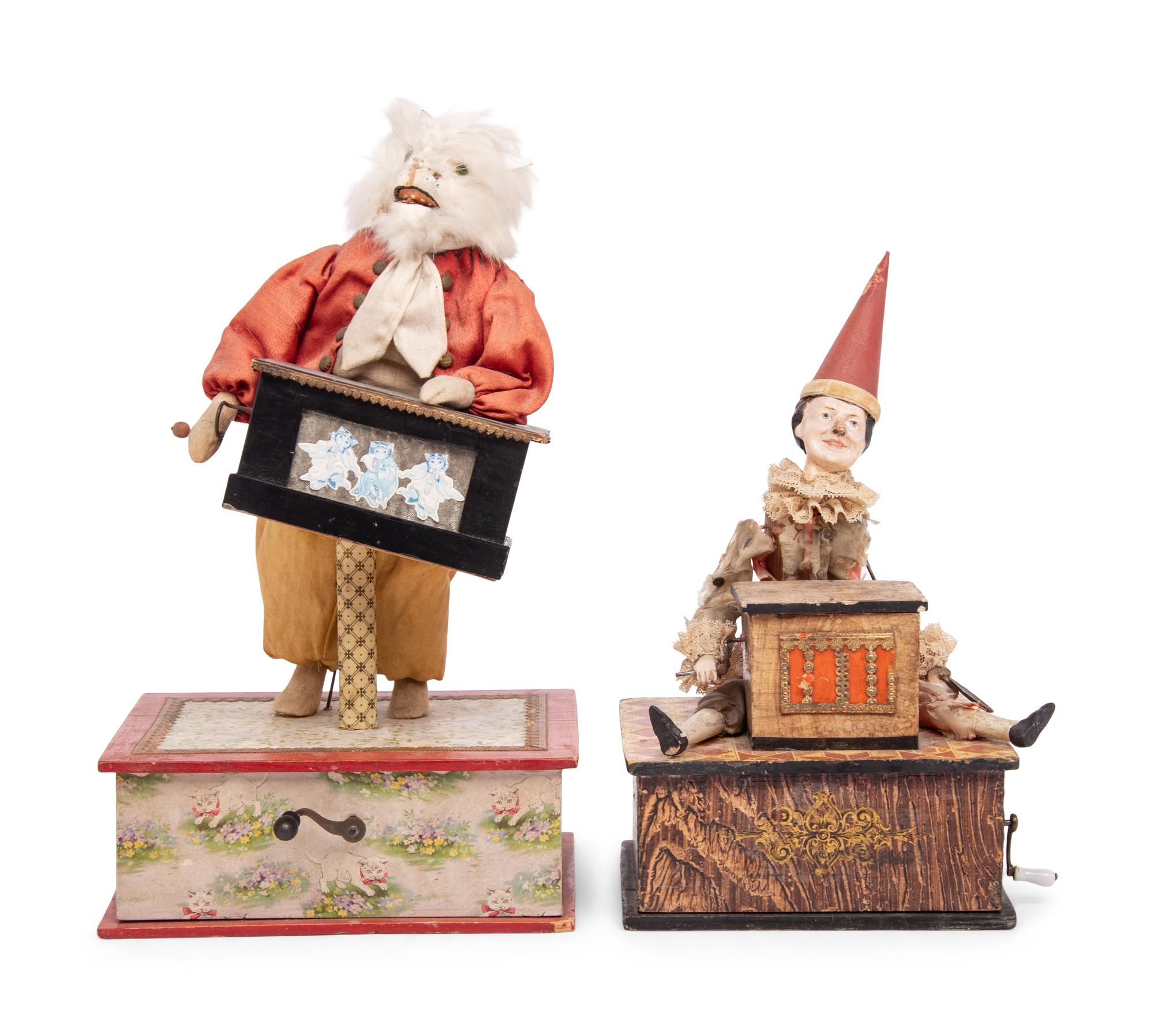 Two Musical Organ Themed Manivelle Automata