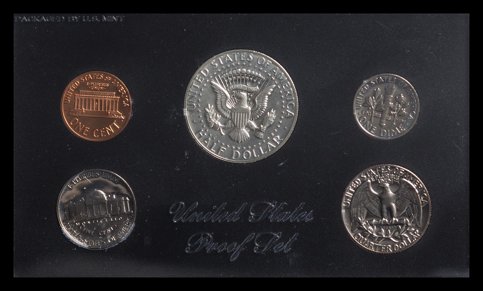 A Group of Seven United States 1969 Five-Coin Proof Sets