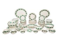 A Wedgwood Napoleon Ivy Queensware Dinner Service