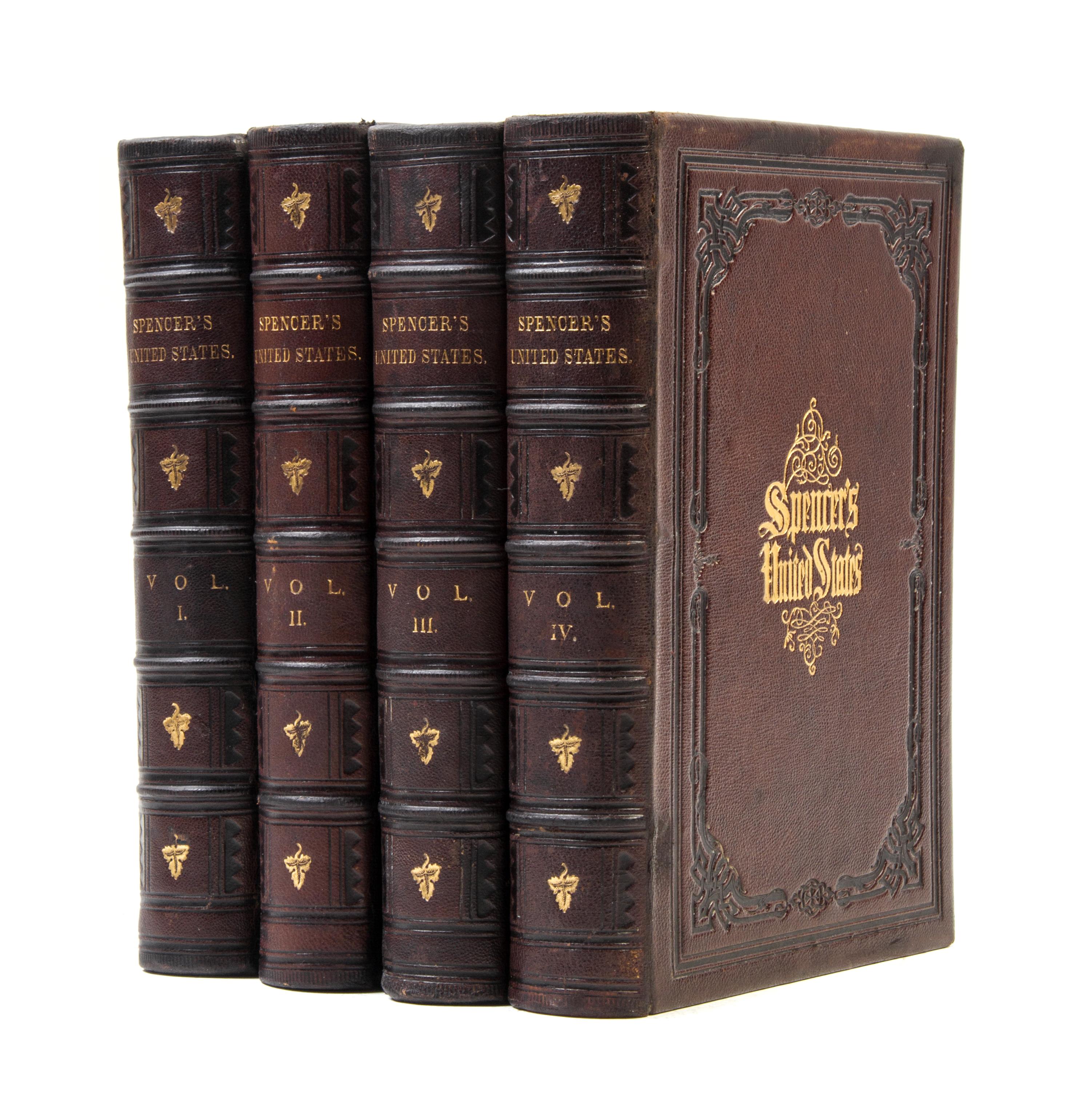 SPENCER, J.A. History of the United States. NY, (1866). 4 vols.