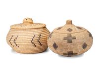 Alaskan Native Lidded Storage Baskets
