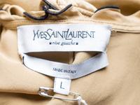 An Yves Saint Laurent Champagne Silk Dress, Size large.