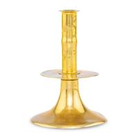 An English Brass Trumpet Form Candlestick