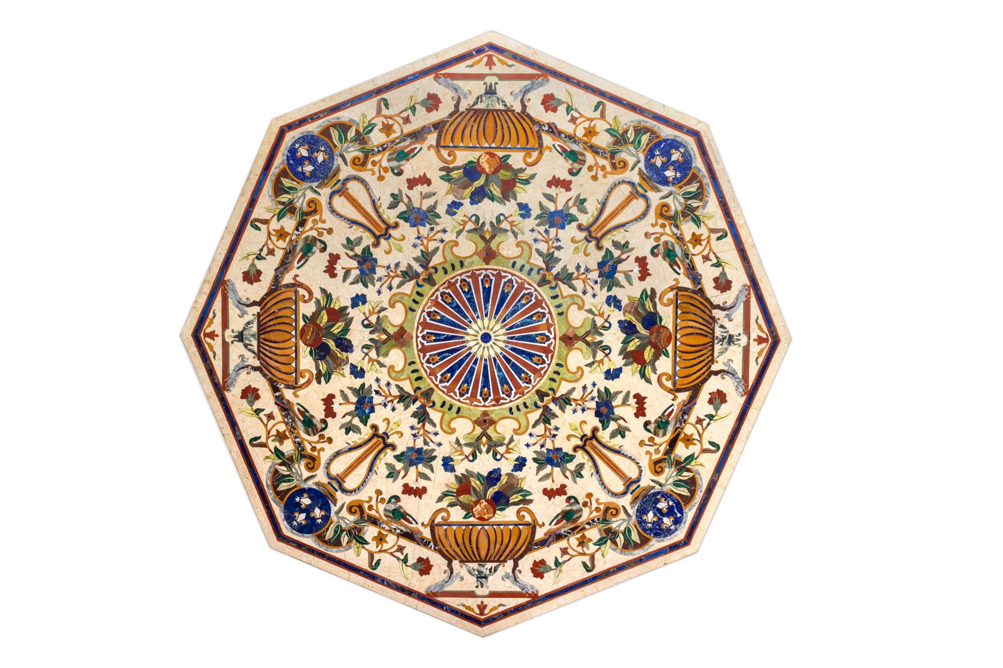 A Francesco Rigozzi Pietra Dura Table — 20TH CENTURY