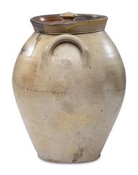 A Lahan Worbs Two Gallon Lidded Stoneware Crock