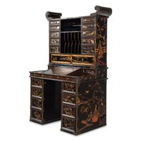 A Japanese Lacquer Bureau Cabinet