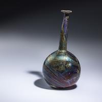 A Roman Marbled Glass Bottle