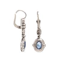 SAPPHIRE AND DIAMOND EARRINGS