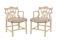 Pair of Contemporary Painted Armchairs