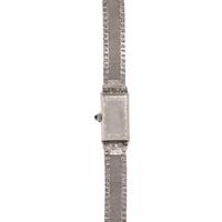 ANTIQUE, PLATINUM AND DIAMOND WRISTWATCH