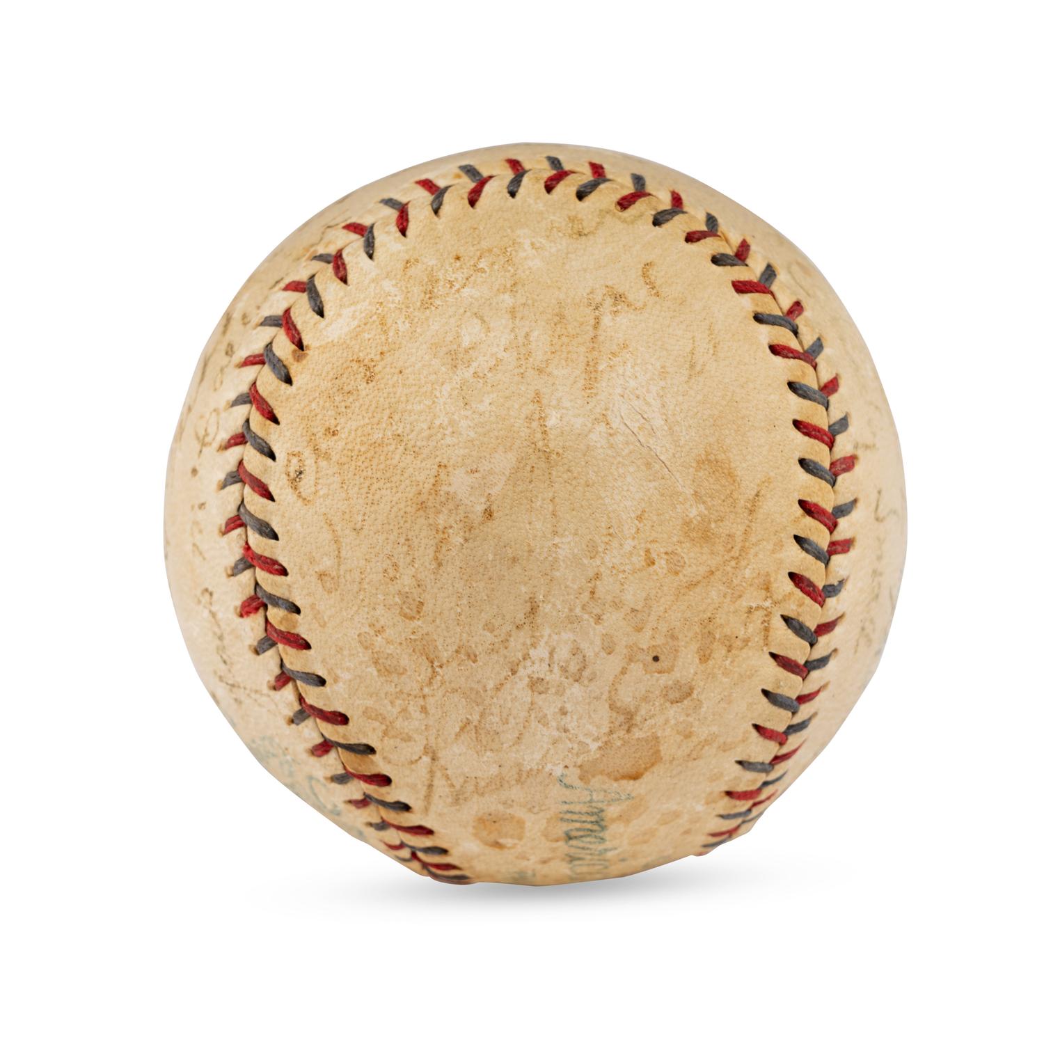A 1930 Boston Red Sox Team Signed Autograph Baseball (Beckett Authentication Services Letter of Authenticity)