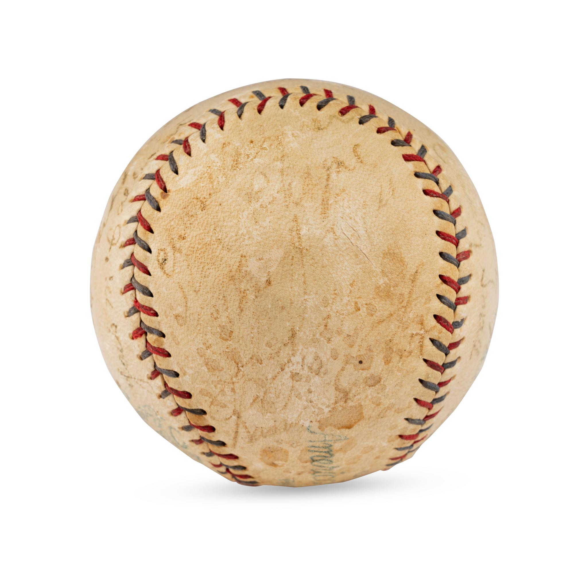 A 1930 Boston Red Sox Team Signed Autograph Baseball (Beckett Authentication Services Letter of Authenticity)