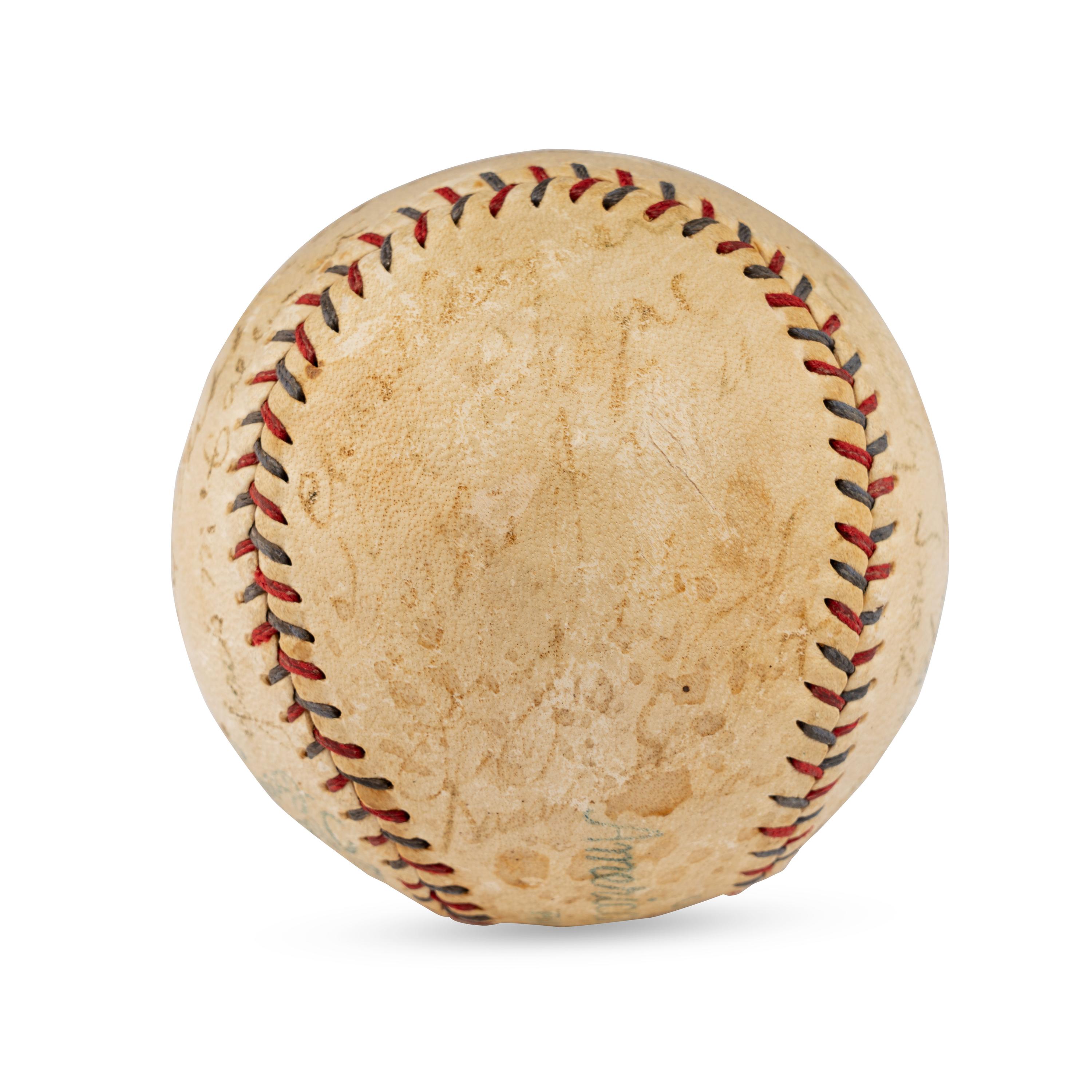 A 1930 Boston Red Sox Team Signed Autograph Baseball (Beckett Authentication Services Letter of Authenticity)