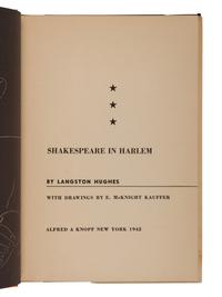 HUGHES, Langston (1901-1967). Shakespeare in Harlem . New York: Alfred A. Knopf, 1942.